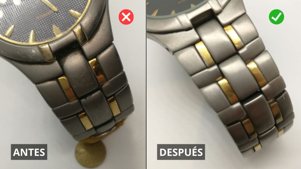 Se muestra restauración de un reloj Citizen Titanum antes y después de pasar por el taller