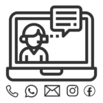 Inicio icono de atencion compu redes