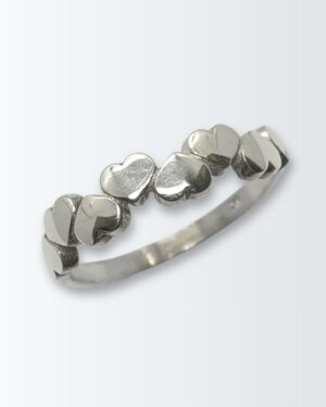 Anillo de plata 925 con ocho corazones