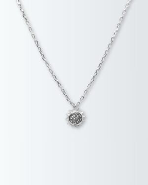 Collar de plata 925 con mini sol pave de circonias