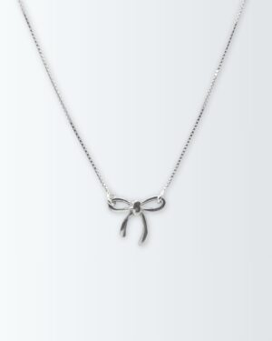 Collar de plata 925 con moño