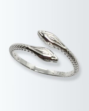Anillo de plata 925 de serpiente doble