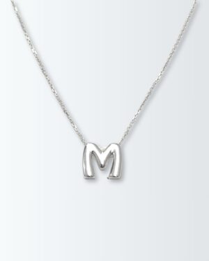 Collar de plata 925 con inicial pasante