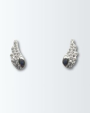 Aros de plata 925 alas con pave de circonias
