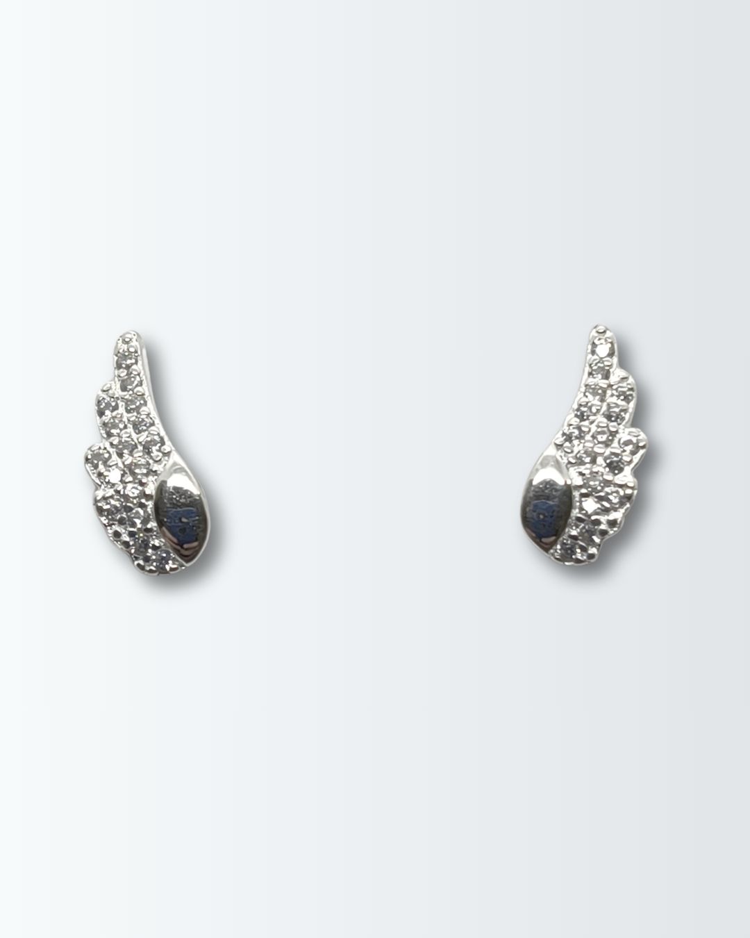 Aros de plata 925 alas con pave de circonias Aros de plata 925 alas con pave de circonias