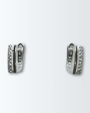 Aros de plata 925 argollas en u con frente doble