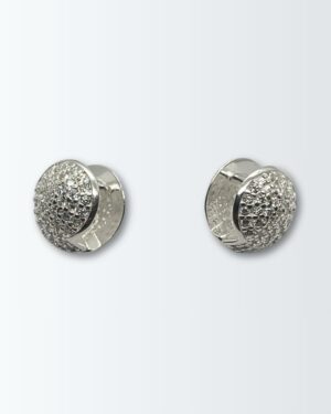 Aros de plata 925 esfericos con pave