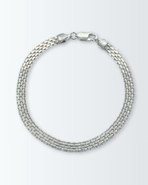 Pulsera de plata 925 de malla en formato de cinta