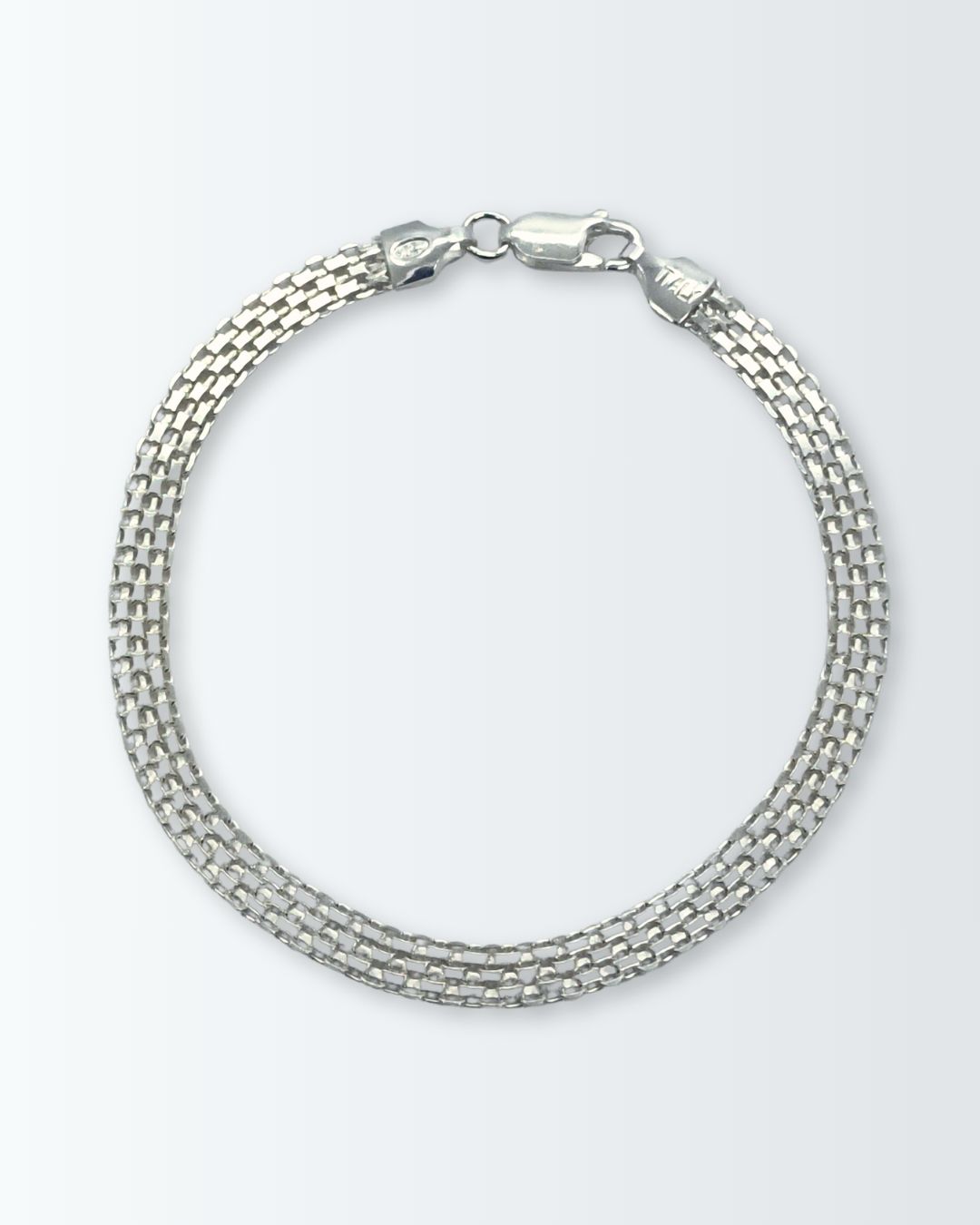 Pulsera de plata 925 de malla en formato de cinta Pulsera de plata 925 de malla en formato de cinta