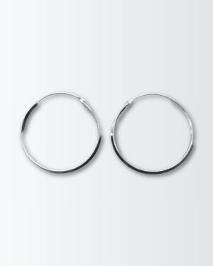 Aros de plata 925 argollas de caño rombo de 30mm.